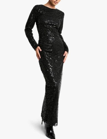 Rochie lunga Boohoo, negru