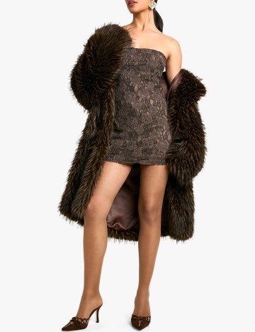 Rochie scurta Boohoo, maro