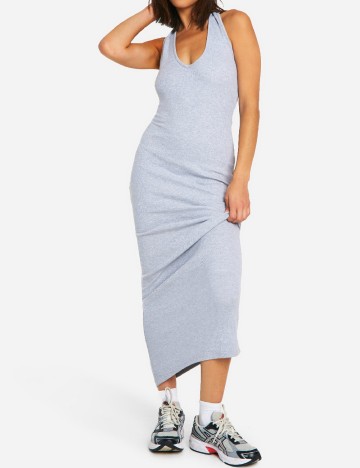 Rochie lunga Boohoo, gri