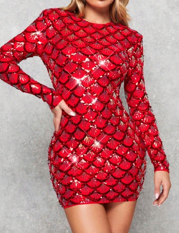 Rochie scurta SHEIN, rosu