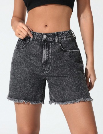 Pantaloni scurti SHEIN, gri inchis