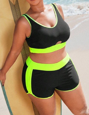 Costum de baie SHEIN CURVE, negru