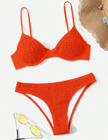 Costum de baie SHEIN, portocaliu