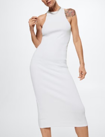 Rochie medie Mango, alb