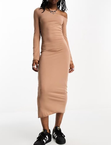Rochie medie COLLUSION, maro