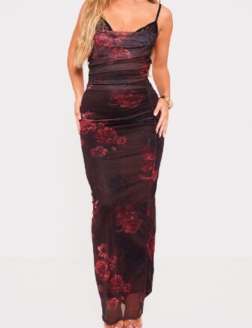 Rochie lunga PrettyLittleThing, negru