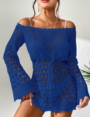 Rochie de plaja SHEIN, albastru