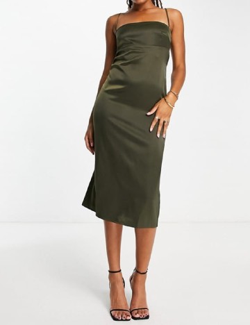 Rochie medie Lola May, kaki