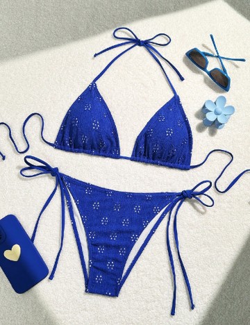 Costum de baie SHEIN, albastru