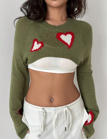 Top SHEIN, verde