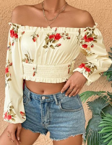Top SHEIN, floral