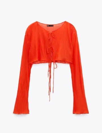 Top Zara, portocaliu