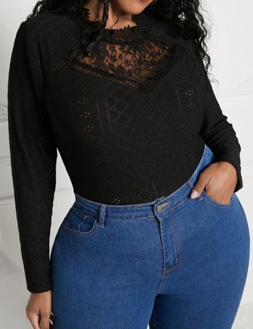 Bluza SHEIN CURVE, negru