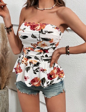 Top SHEIN, floral