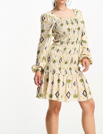 Rochie scurta Never Fully Dressed, crem