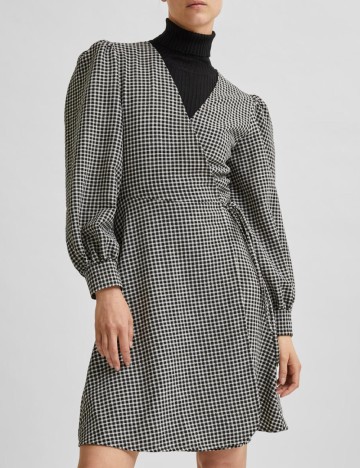 Rochie medie Selected Femme, negru/alb