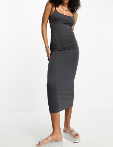 Rochie medie ASOS, gri