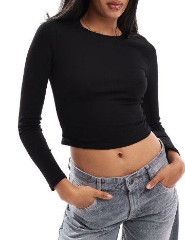 Top Pull&Bear, negru