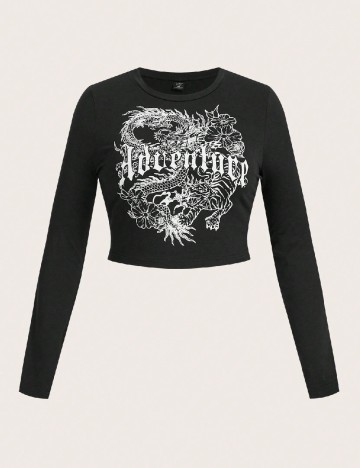 Top SHEIN CURVE, negru