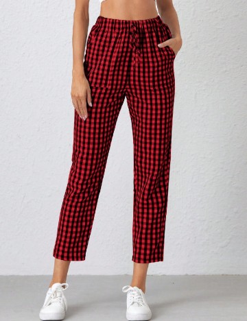 Pantaloni SHEIN, rosu