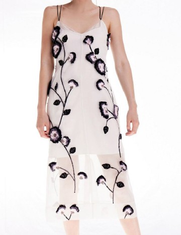 Rochie medie Karen Millen, ecru