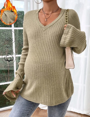 Bluza SHEIN Maternity, verde