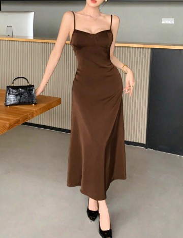 Rochie lunga SHEIN, maro