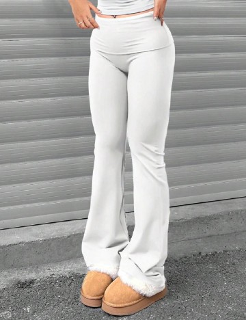 Pantaloni SHEIN, alb