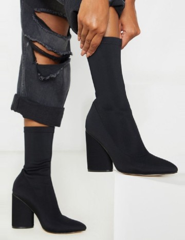 Botine PrettyLittleThing, negru