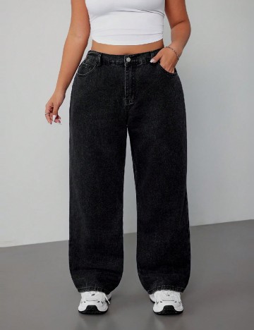 Blugi SHEIN CURVE, negru