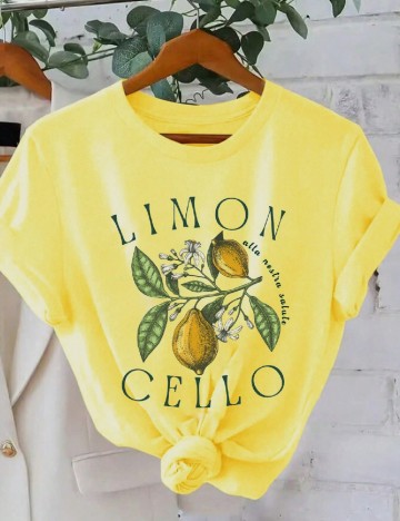 Tricou SHEIN CURVE, galben