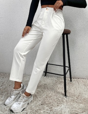 Pantaloni SHEIN, alb