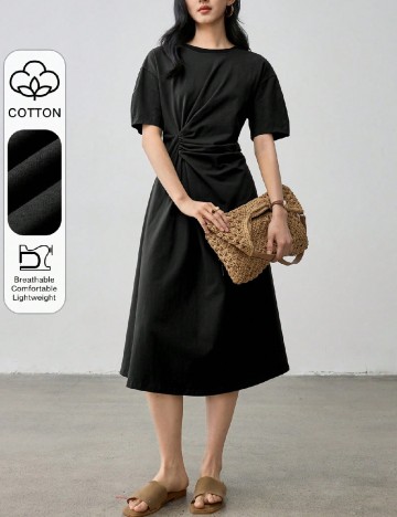 Rochie medie Dazy, negru