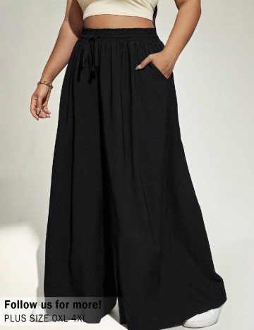 Pantaloni SHEIN CURVE, negru