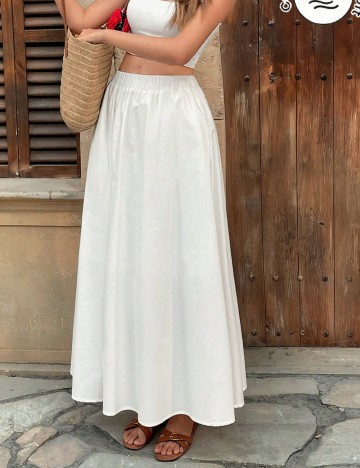 Fusta SHEIN, alb