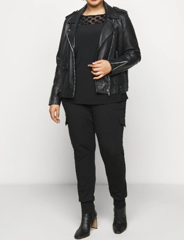 Pantaloni Kaffe Curve, negru