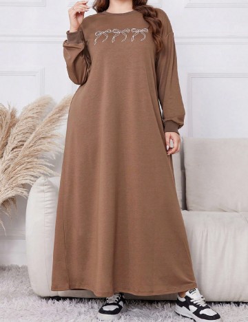 Rochie lunga SHEIN CURVE, maro