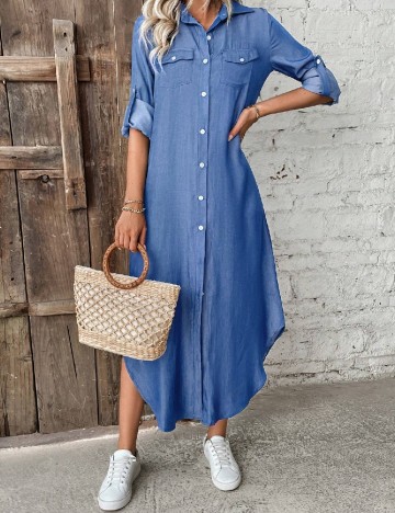 Rochie medie SHEIN, albastru