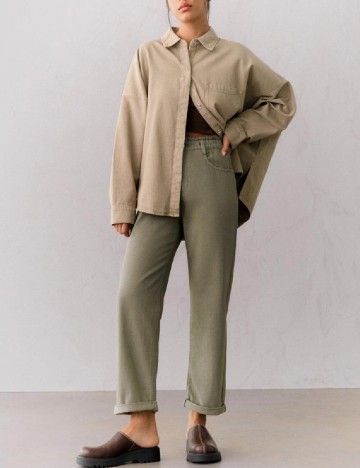 Pantaloni Pull&Bear, verde