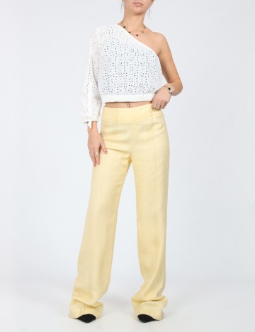 Pantaloni Zra, galben