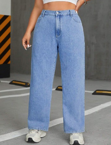 Blugi SHEIN CURVE, albastru