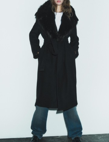 Palton oversize Zara, negru