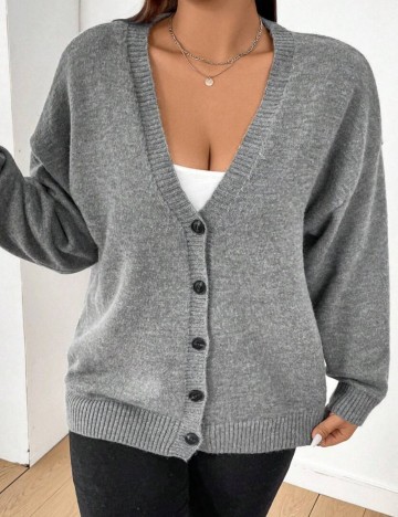 Cardigan SHEIN CURVE, gri