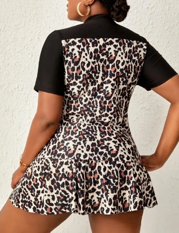 Costum de baie SHEIN CURVE, animal print Animal print