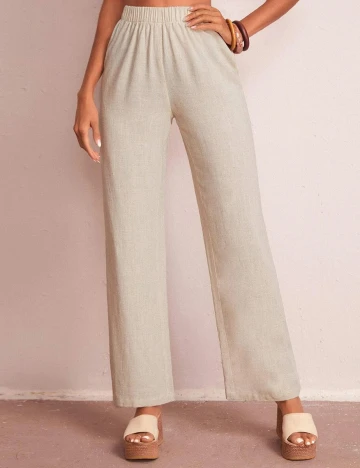 Pantaloni SHEIN, bej, S