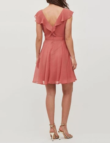 Rochie scurta Vila, roz pudra, 40 Roz