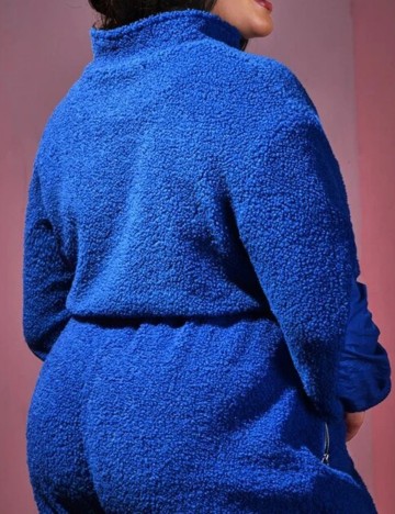 Jacheta SHEIN CURVE, albastru, 4XL
