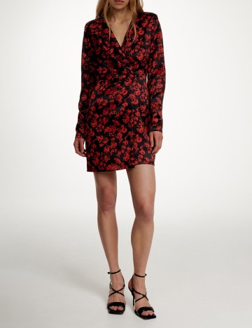 Rochie scurta Reserved, negru/rosu, 36