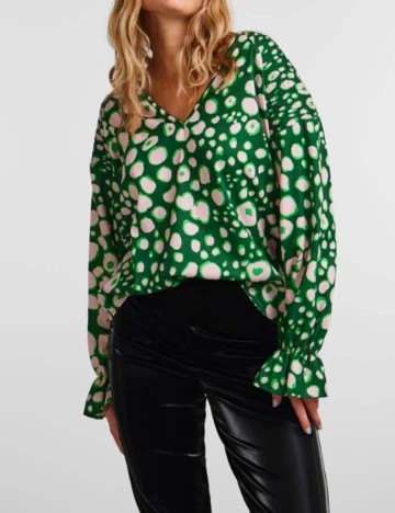 Bluza Pieces, verde, XS Verde