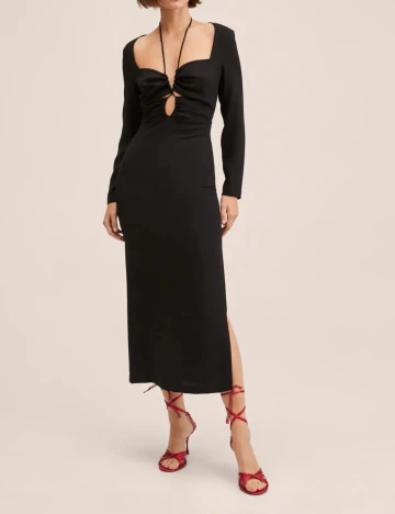 Rochie medie Mango, negru Negru